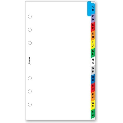 Filofax Krajové výrezy, A-Z náplň osobných diárov