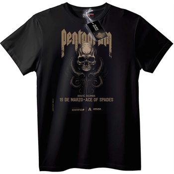 NOONEBRAND Тениска Pentagram Богота 19 март - 7XL, Black