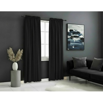 Zatemňovací závěs s řasící páskou "BLACKOUT" VIGO 135x250 cm, černá, (cena za 1 kus) MyBestHome