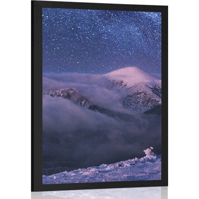 Plakát zimní krajina - 60x90 silver
