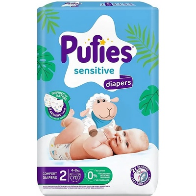 pufies Бебешки пелени Pufies Sensitive размер 2 - 70 броя