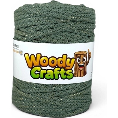 Woody Crafts Woody 5 mm – Šalvěj se zlatou nitkou (100m)