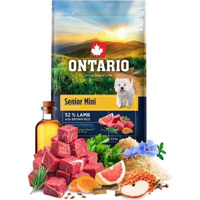 Ontario Senior Mini Lamb & Brown Rice 6,5 kg
