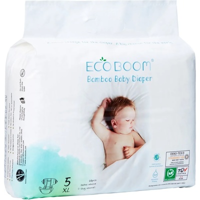 Eco Boom Бебешки бамбукови пелени Eco Boom 5, 28 броя (ECOBOOM04)