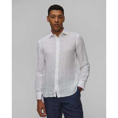 120% Lino pánská lněná košile slim fit