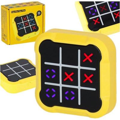 Elektronická hra OXO prenosná žltá