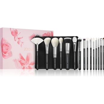 ZOEVA The Artists Brush Set Silver Комплект четки с чантичка