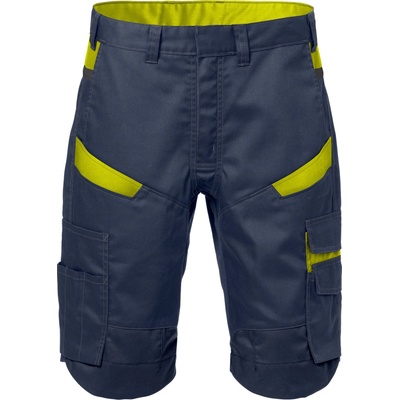 Fristads šortky 2562 STF 54 Námornícka modrá výstražná žltá