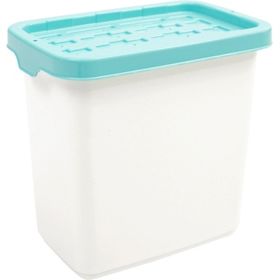 Doloni Úložný box s vekom 28x18,6x27,2 biela tyrkysová