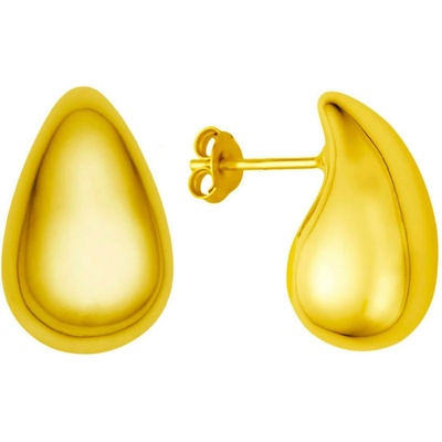 Bealio 13461 stříbrná náušnice SLZA KAPKA zlacené yellow 20 mm 03-13461-3445