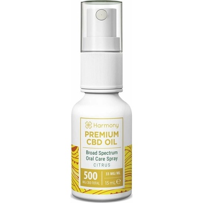 Harmony CBD olej ve spreji 500 mg Citrus 15 ml