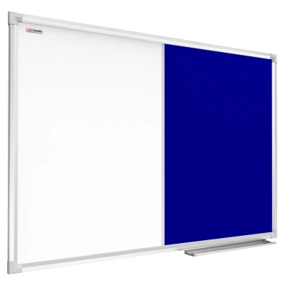 Allboards CO96FN Textilní a bílá magnetická tabule COMBI v hliníkovém rámu 90 x 60 cm