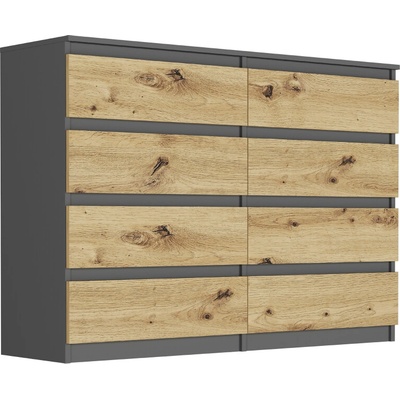 Framire Komoda se zásuvkami Antracit Mix Artisan 140 x 40 x 98 Modern R140S8