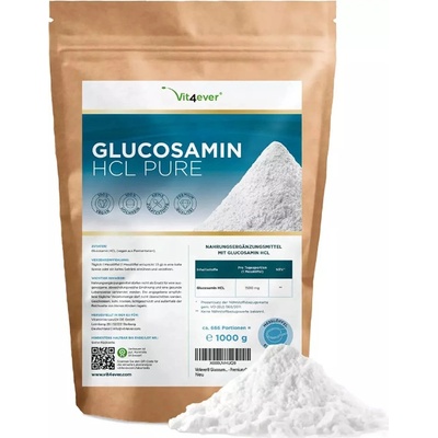 Vit4ever Glukosamin HCL Pure 1000 g čistého prášku