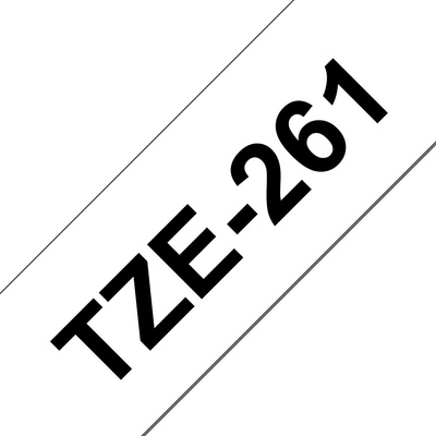 Brother TZ-261, bílá / černá (36mm, lamin.) TZe261