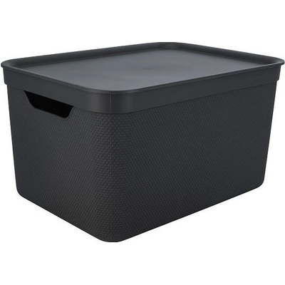 Rotho JIVE DECO Box s víkem 36,5 x 26,5 x 20,3 cm 16 l antracit 1052308046