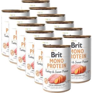 Brit Консерва Brit Mono Protein Пуйка и Сладък картоф, 12 x 400 г