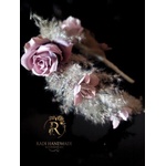 Radi handmade Диадема с лилави рози и цветя и суха декорация (881)