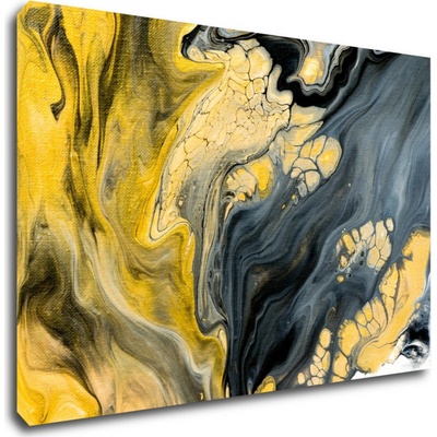 Impresi Obraz Abstraktní žluto šedý - 90 x 60 cm