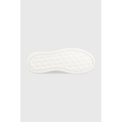 Calvin Klein Jeans Кожени маратонки Calvin Klein Jeans YW0YW00823 CHUNKY CUPSOLE MONOLOGO W MONO LTH WN в бяло YW0YW00823 (YW0YW00823)