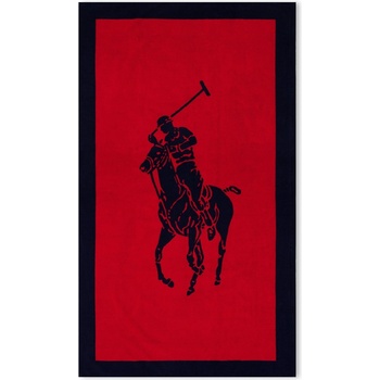 Ralph Lauren Home Хавлиена кърпа Ralph Lauren Home Polo Jacquard Beach Towel - Navy Red