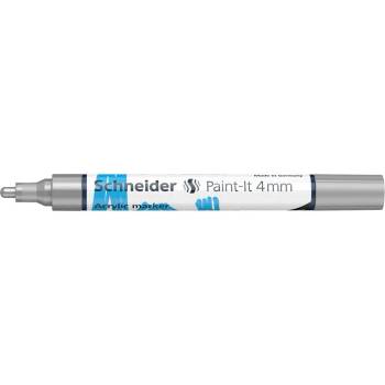 Schneider Декоративен маркер, акрилен, 4 мм, SCHNEIDER "Paint-It 320", сребърен 120254 (120254)