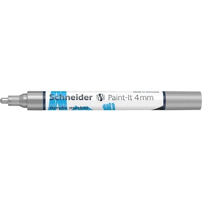 Schneider Декоративен маркер, акрилен, 4 мм, SCHNEIDER "Paint-It 320", сребърен 120254 (120254)