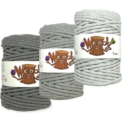 Woody Crafts 3x Woody 5 mm – sada Grey (100m)