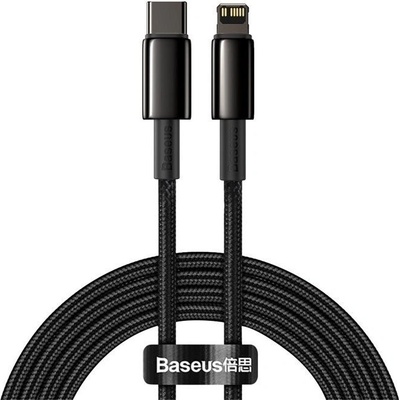 Baseus CATLWJ-A01 Tungsten Gold Fast Charging Data Cable Type-C to Lightning PD 20W, 2m, černý