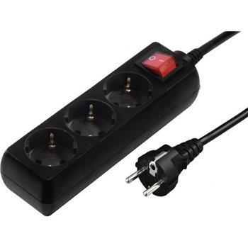 Hama Разклонител hama 220v с 3-гнезда 1.4метра ключ черен (13082)