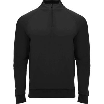 Epiro unisex mikina s dlhým rukávom a štvrtinovým zipsom čierna