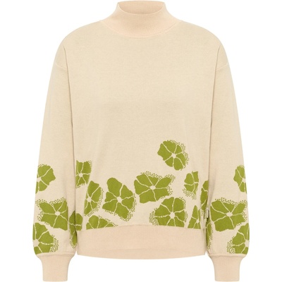Tranquillo Дамски пуловер Tranquillo Women's Gemütlicher Strickpullover Jumper - Sand Flowers - размер XS (117-3365-0211)