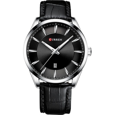 Curren Мъжки часовник Curren Ultramont, Кожа, Черен (CURREN-8365-BLACK-SILVER)