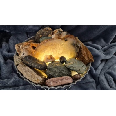 HOMESTYLING Fontána pokojová s LED osvětlením 29 cm Budha šedá