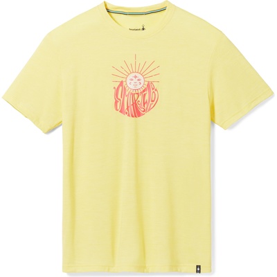 Smartwool Мъжка тениска Smartwool Sun Graphic Short Sleeve Tee Slim Fit CANARY HEATHER - L (SW017089L34)