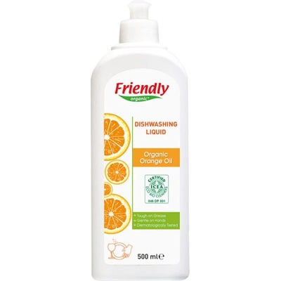 Friendly Organic Органичен Препарат за Съдове с Портокалово Масло - 500 мл