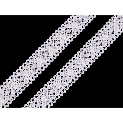 Prima-obchod Bavlněná krajka / vsadka paličkovaná šíře 19 mm, barva 1 bílá – Zbozi.Blesk.cz