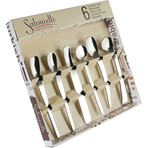 Salvinelli Комплект лъжички за мока Salvinelli MOKA INOX, 6 броя (S6MOMI)