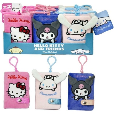 Přívěsek na klíče Teddies Zápisník mini plyšový přívěsek, 3 druhy