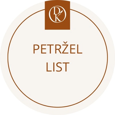 Davídkovo koření Etiketa Petržel list béžová průměr 4,5 cm 1 ks