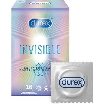 Durex Invisible Extra Lubricated 16 pack
