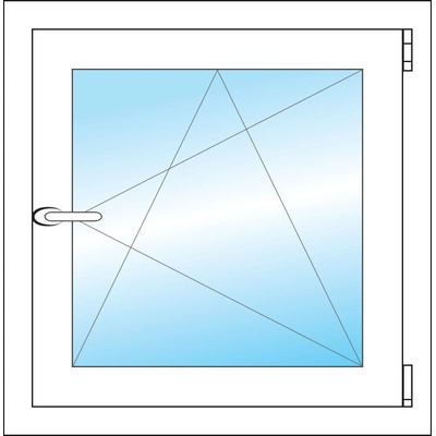 OKNA HNED Plastové okno 60x61 cm (600x610 mm) bílé otevíravé a sklopné pravé