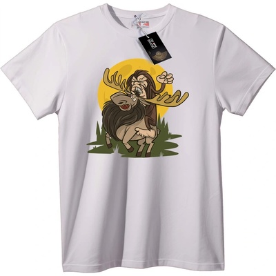 NOONEBRAND Тениска Праисторически Ездач на Лос - 6XL, Black