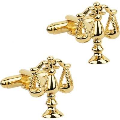 Bubibubi manžetové knoflíčky zlaté váhy – Sleviste.cz