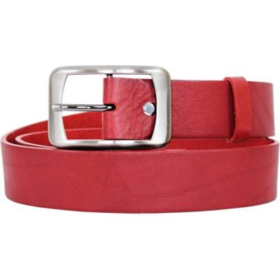 Penny Belts dámský červený kožený opasek