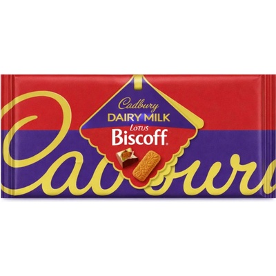Cadbury Dairy Milk s kousky sušenek Lotus Biscoff 350 g