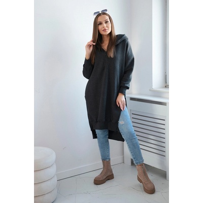 Fashionweek Mikina s vreckom s kapucňou K9301 grafit