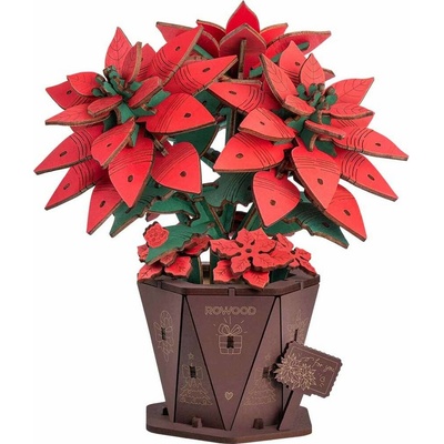 ROBOTIME Rowood 3D dřevěné puzzle Vánoční hvězda 153 ks – Zboží Dáma