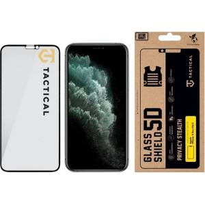 Tactical iPhone 11 Pro TACTICAL GLASS SHIELD PRIVACY STEALTH 5D стъклен екранен протектор 5D, защита от надничане, ЧЕРЕН (57983127182)