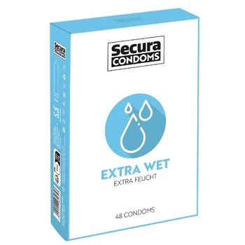Secura Extra Wet - допълнително смазани презервативи (48 бр. )